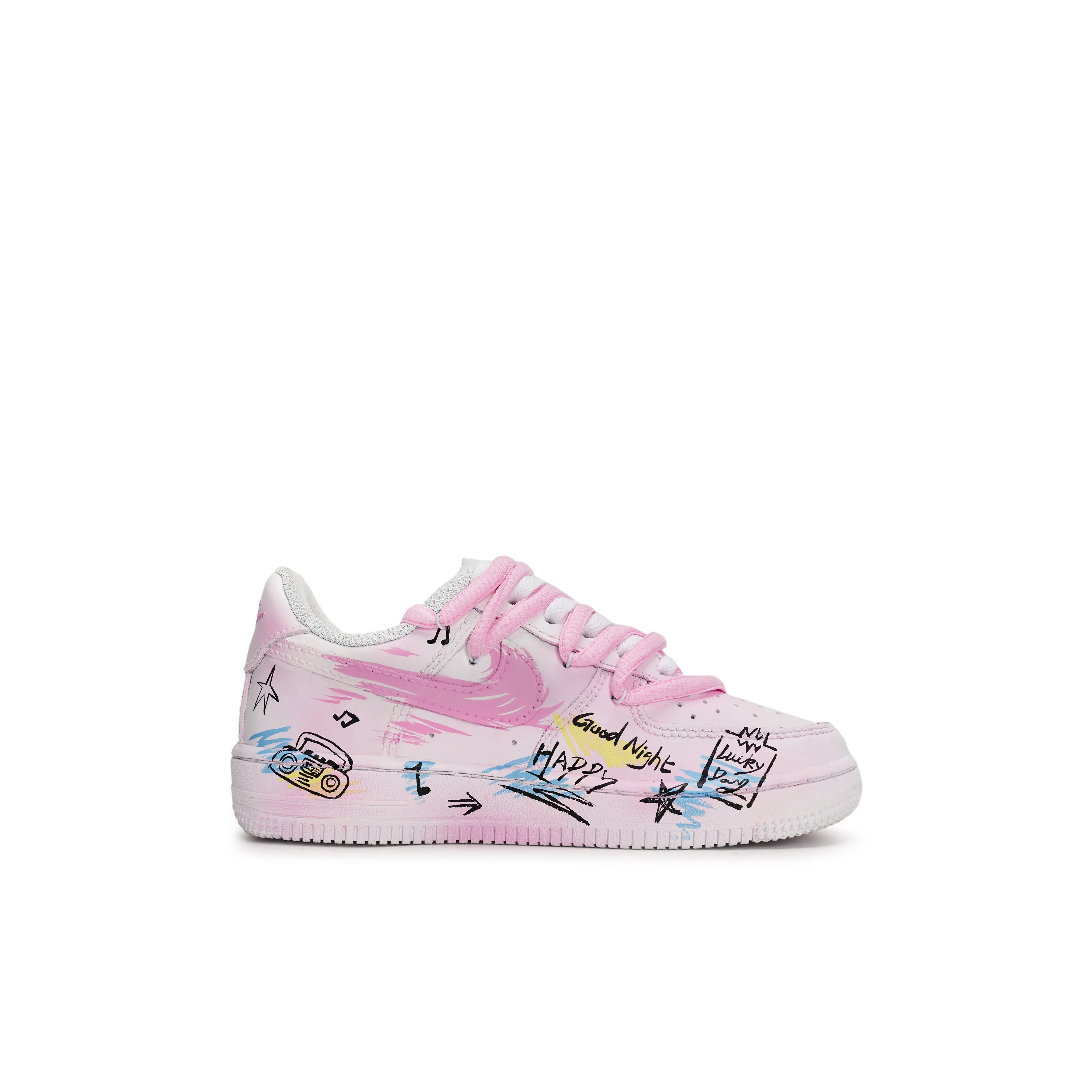 [Custom Party Land/Spilt Color] Air Force 1 Skateboard Shoes For Children Unisex
