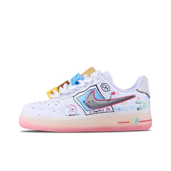 [Custom Animal Party, Jelly Soles,Graffiti] Air Force 1 Skateboarding Shoes Unisex