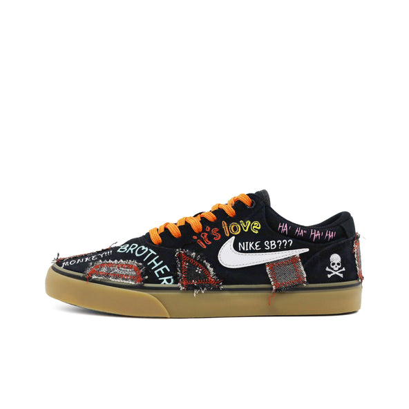 [Custom Black Sticker Graffiti] SB Chron Skateboarding Shoes Unisex Irregular Style