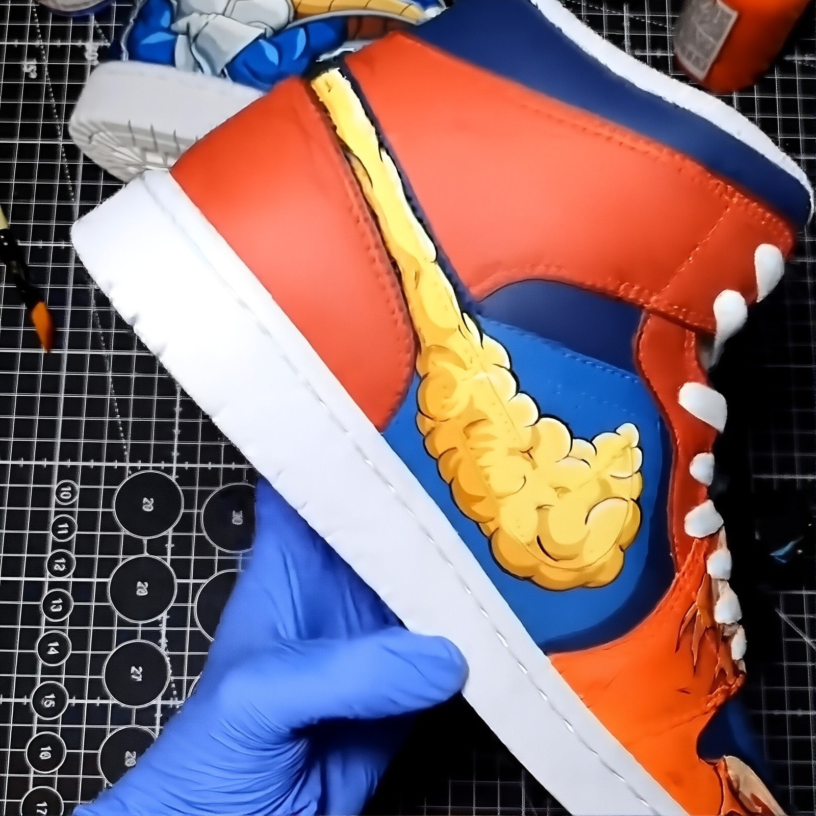 [Custom The Strongest form of Saiyan] Air Jordan 1 Skateboarding Shoes Unisex