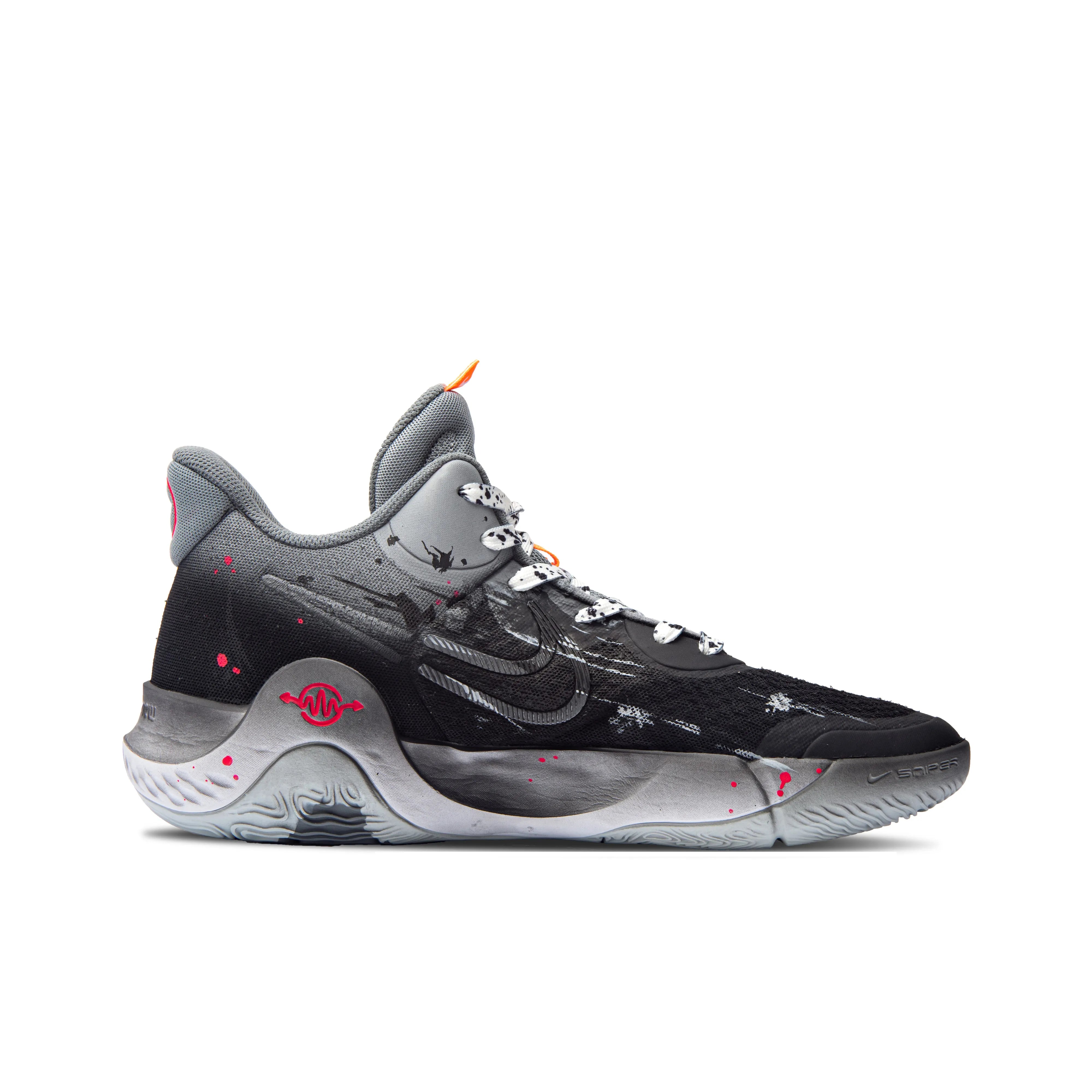 [Customized Old Retro Sickle Shadow] KD Trey 5 X Basketball Shoes Men's High-top Black/Red