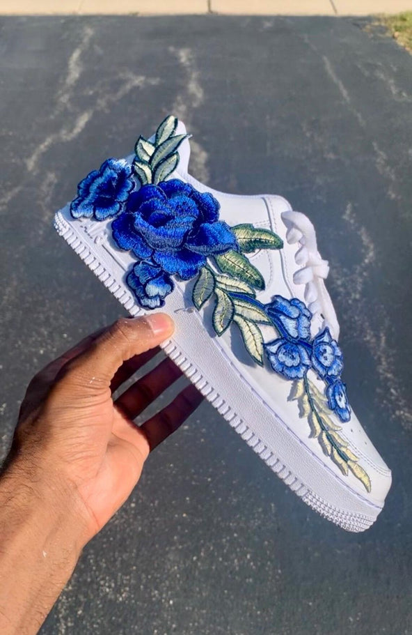 [Custom Flower Embroidery] Air Force 1 Skateboarding Shoes Unisex Low-top Multicolor