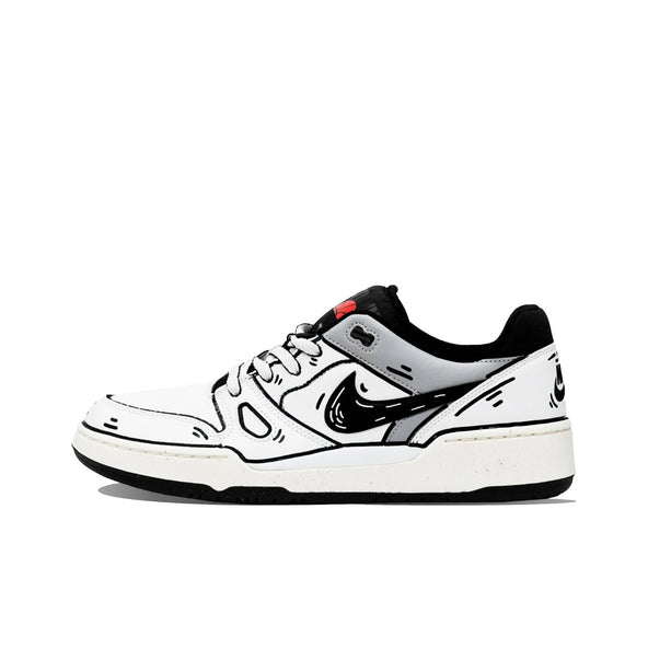 [Custom 2D Black and White Line] Full Force Skateboard Shoes Unisex