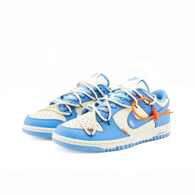 [Custom Blue-orange Alert] Dunk Skateboarding Shoes Unisex