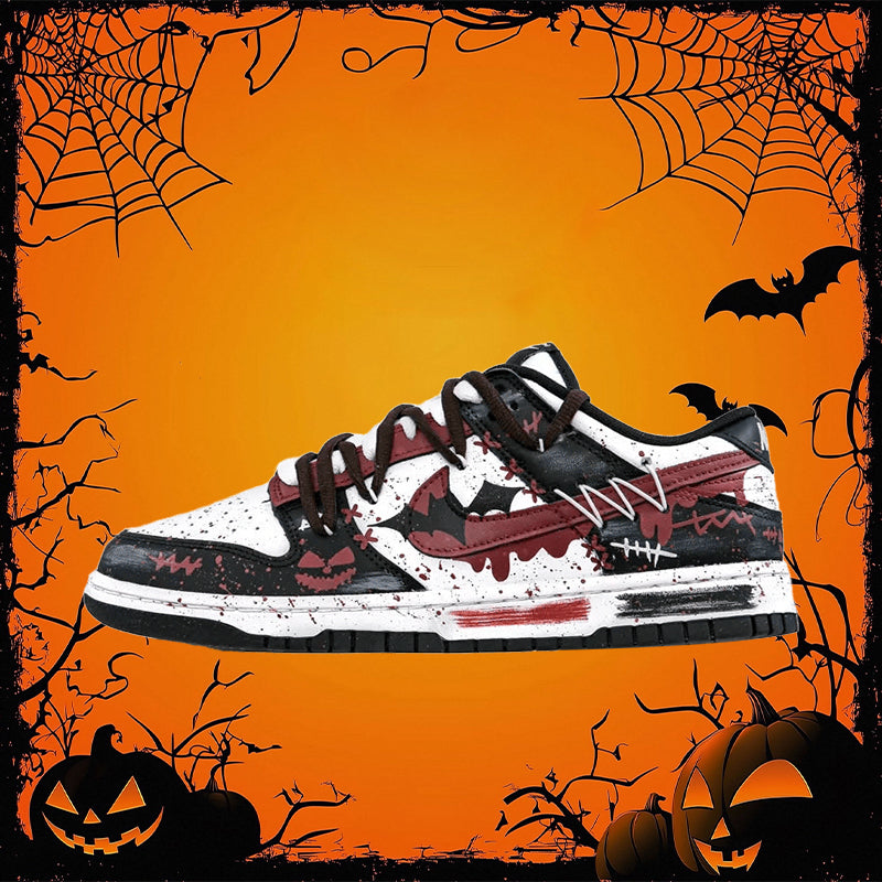 [Custom Night of Terror] Dunk Skateboarding Shoes Unisex Low-top Black/Red