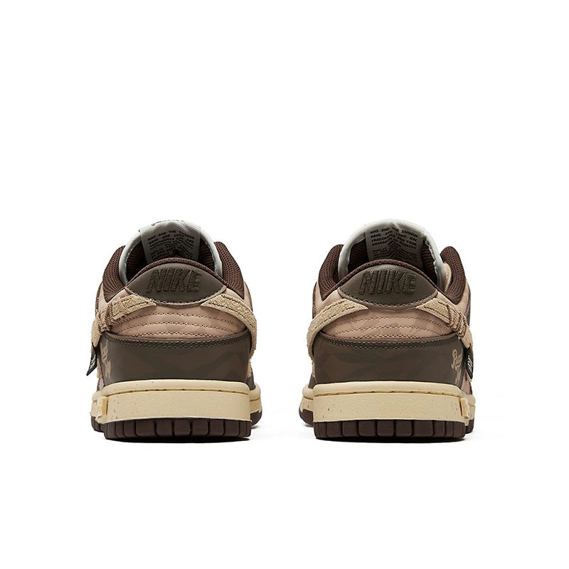 [Custom On The Road] Dunk Low-top Skateboarding Shoes Unisex Brown
