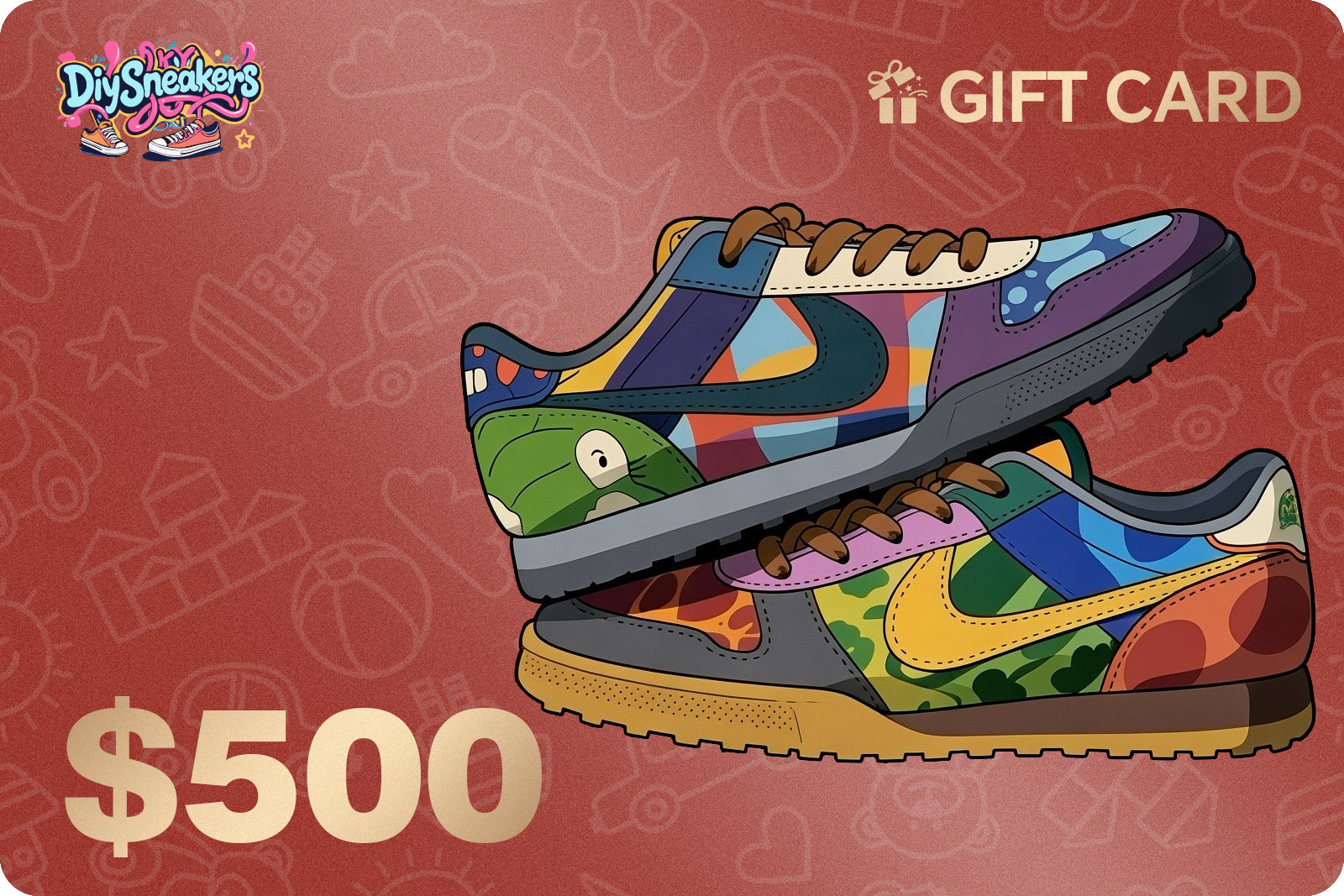 [Diy Sneakers Gift Card] Personalized Shoe Gift Card