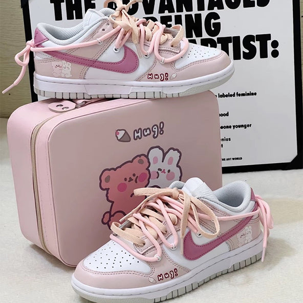 [Custom Hug Bear] Dunk Low Skateboard Shoes Unisex