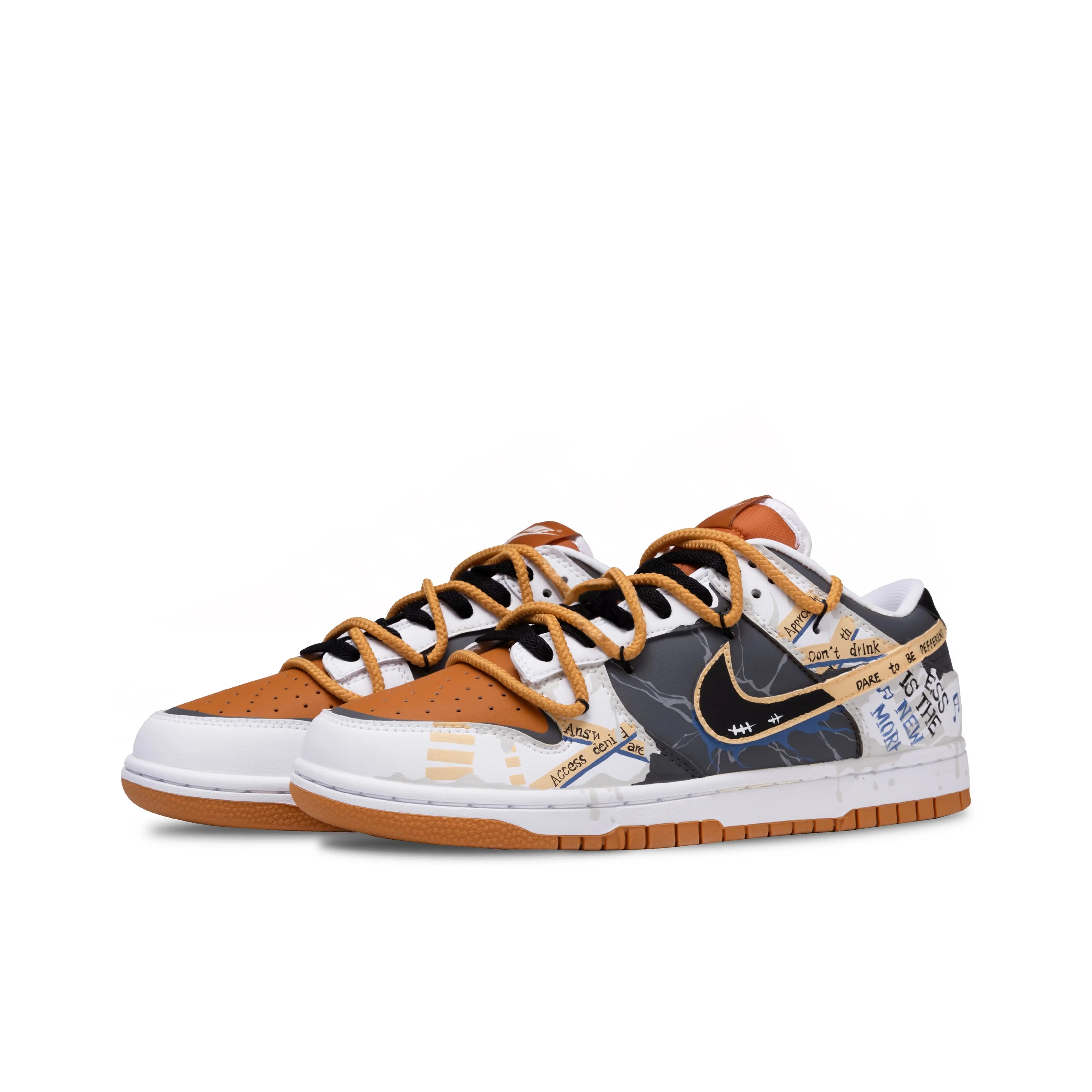 [Custom Urban Wild] Dunk Low Unisex White/Brown/Gray