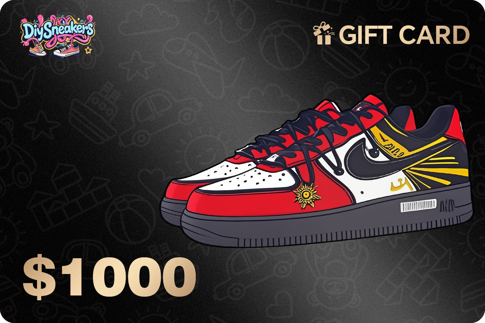 [Diy Sneakers Gift Card] Personalized Shoe Gift Card