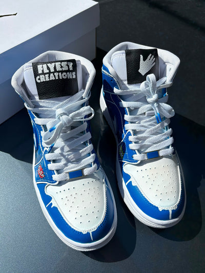 [Custom Power Slap 15] Jordan Air Jordan 1 Mid Unisex Skateboarding Shoes