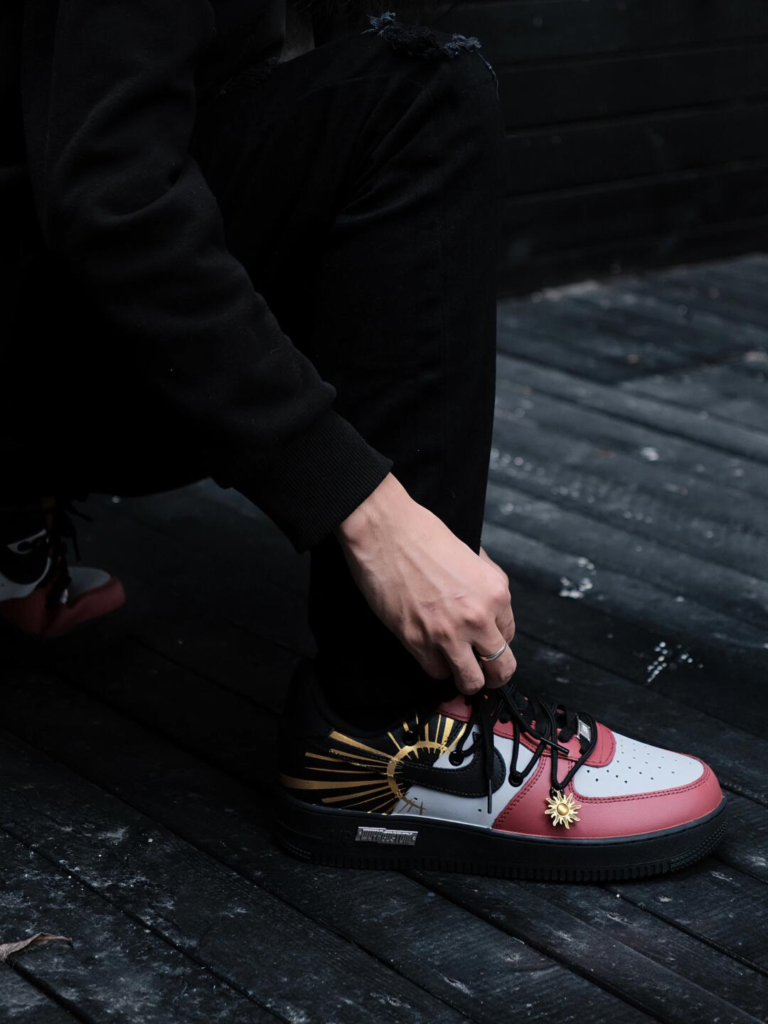 [Custom Apollo's Light] Air Force 1 Skateboarding Shoes Unisex