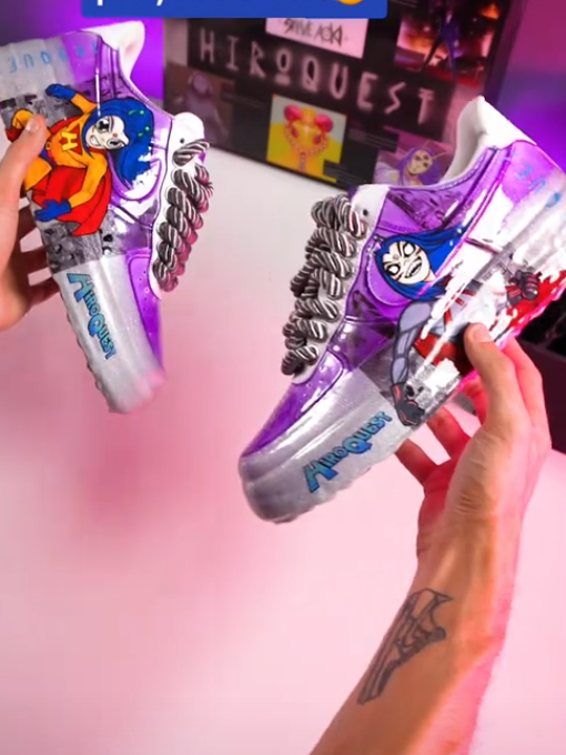 [Custom HiROQUEST-Hand painted] Air Force 1 Skateboarding Shoes Unisex